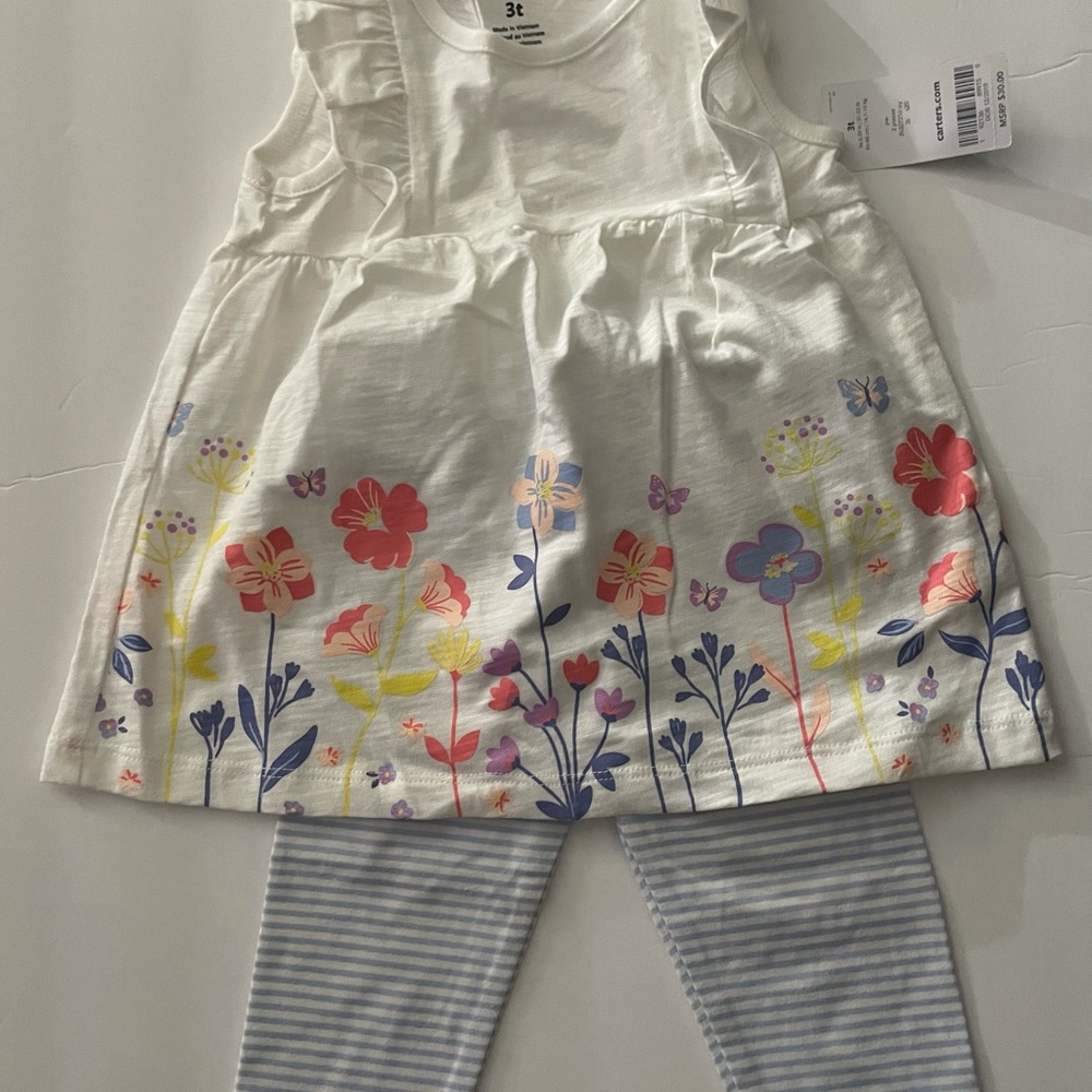 Carter’s toddler girl 2piece set sz3t NWT